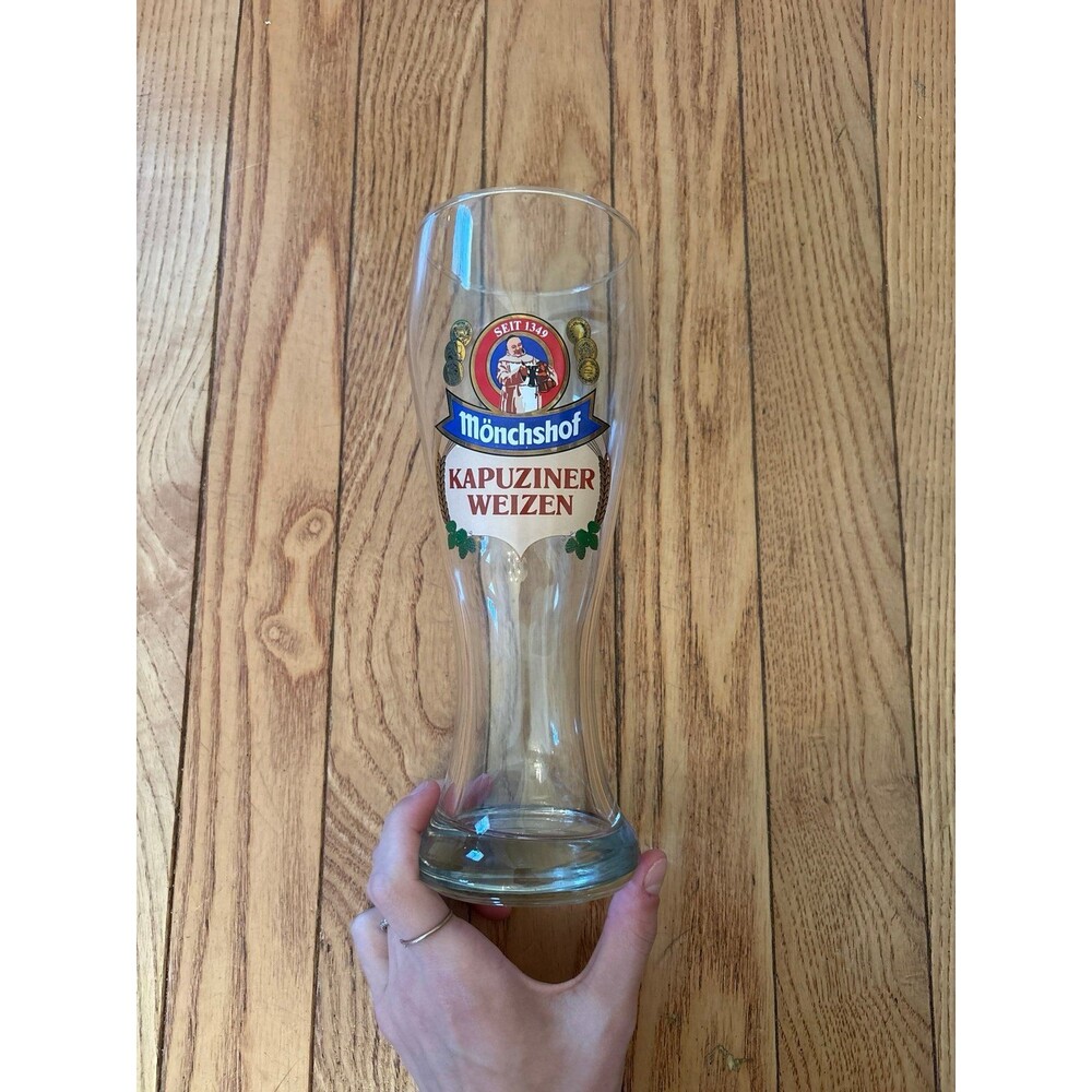 Mönchshof Kapuziner Weizen beer glass 0.5L German barware oktoberfest vintage